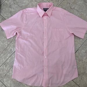 Mens Croft & Barrow Classic Fit Short Sleeve Button Up Shirt Large 34-35 - EUC